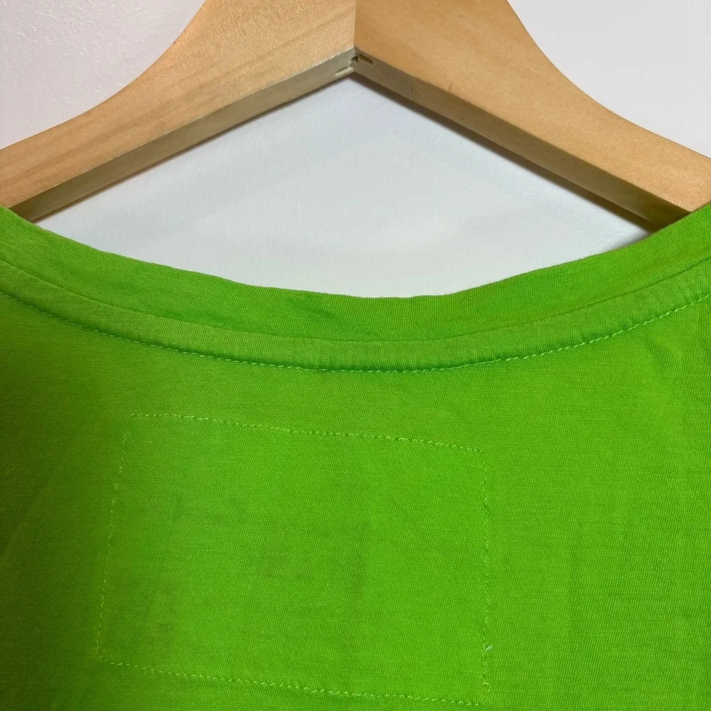 Loomstate Blank Womens XS Lime Green Organic Cotton V-Neck Short Sleeve T-Shirt‎